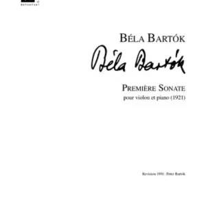 Sofort Bestellen Universal Edition BARTOK B. - PREMIERE SONATA - VIOLIN AND PIANO