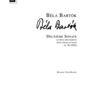 Schnäppchen Universal Edition BARTOK BELA - SONATE N°2