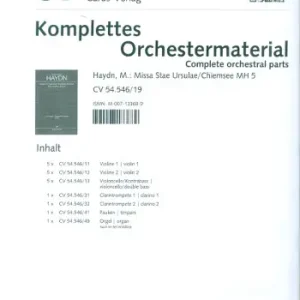 Missa in honorem Sanctae Ursulae MH5 Must-Have