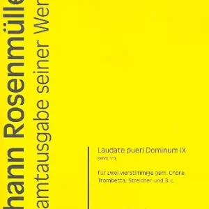 Laudate pueri Dominum Nr.9 RWV.E115 Schnäppchen
