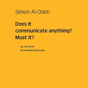 Does it communicate anything? Must it op.36 Begrenztes Angebot