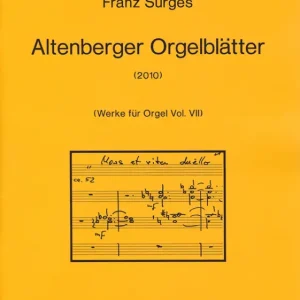 Super-Preis Orgelwerke Band 7 Altenberger