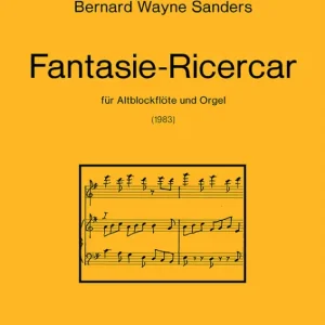 Fantasie-Ricercar für Altblockflöte und Orgel Direktkauf