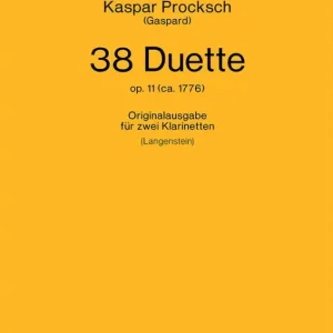38 Duette op.11 für 2 Klarinetten Begrenztes Angebot