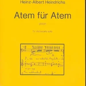 Atem für Atem für Violoncello Neuheit