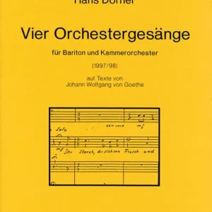 4 Orchestergesänge für Bariton und Kammerorchester ( Schneller Versand