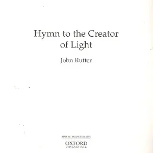 Schnäppchen Hymn to the Creator of Light