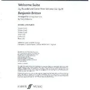 Abverkauf Welcome Suite for string ensemble