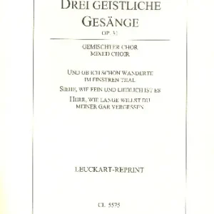3 geistliche Gesänge op.31 Ausverkauf