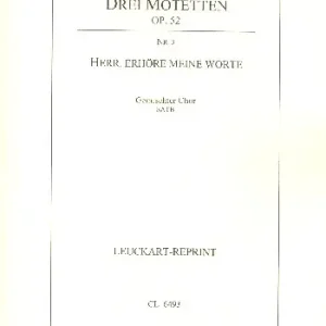 3 Motetten op.52,3 Herr erhöre meine Worte Mega-Angebot