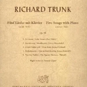 Jetzt Bestellen 5 Lieder mit Klavier op.76