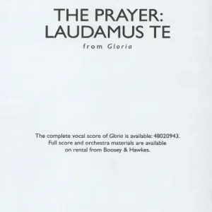 Ausverkauf The Prayer: Laudamus te