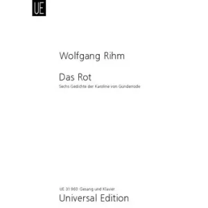 Neuheit Das Rot für Gesang und Klavier