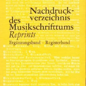 Preisreduziert Nachdruckverzeichnis des Musikschrifttums