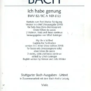 Preis Gesenkt Ich habe genung (c-Moll mit Bass (Mezzosopran))