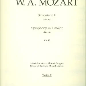 Sinfonie F-Dur KV43 Nr.6 Markenware