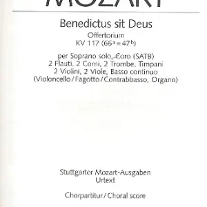 Kostenloser Versand Benedictus sit Deus Pater KV177 (66a=47b)