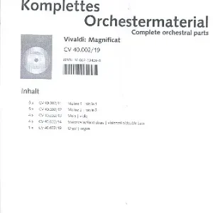 Magnificat RV610 (2 Fassungen) für Soli, Zertifiziert