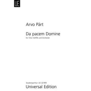 Da pacem Domine für gem Chor Nur Für Kurze Zeit
