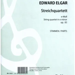Zertifiziert Streichquartett (Stimmensatz) e-Moll op.83