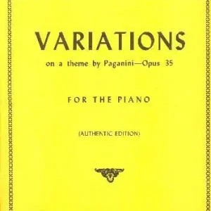 Variations on a Theme by Paganini op.35 Sofort Bestellen