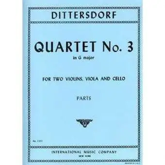 Günstig Dittersdorf, Karl Ditters von - String quartet No.3 G major