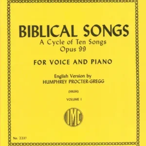 Bestpreis Biblical Songs op.99 vol.1