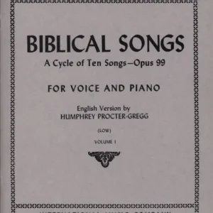 Biblical Songs op.99 vol.1 (nos.1-5) Jetzt Bestellen