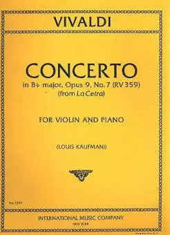 Preisreduziert Concerto in Bb Major op.9,7 RV359