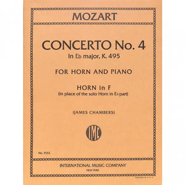 Mozart, Horn Concerto no.4 in E flat major Kostenfreie Lieferung