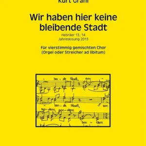 Wir haben hier keine bleibende Stadt Billig