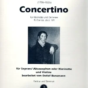 Concertino Es-Dur op.26 J109 für Klarinette Nur Heute