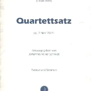 Preisreduziert Quartettsatz C-Dur op.7 NoV70/71