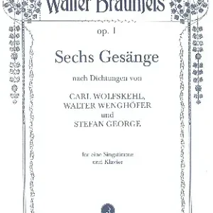 Kostenloser Versand 6 Gesänge op.1 für Gesang und Klavier