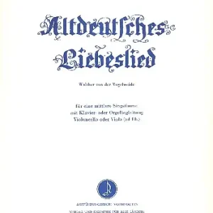 Saisonangebot Altdeutsches Liebeslied für Gesang