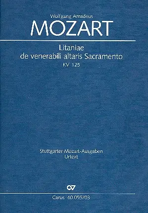 Gratis Versand Litaniae de venerabili altaris Sacramento KV125
