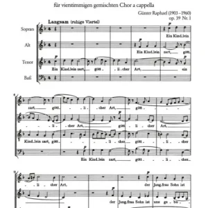 Versand Am Gleichen Tag Ein Kindlein zart op. 39,1