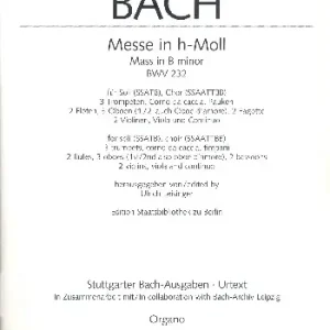 Kostenloser Rückversand Messe in h-Moll BWV232