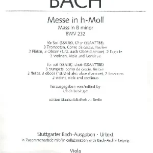 Gratis Versand Messe h-Moll BWV 232