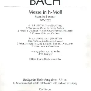 Jetzt Bestellen Messe h-Moll BWV 232