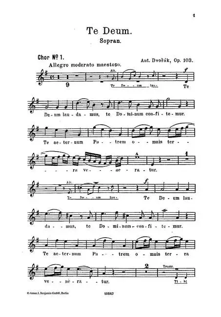 Ausverkauf Te Deum op.103