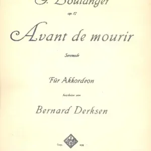 Avant de mourir op. 17 Kracherpreis