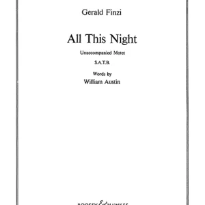 All this Night op. 33 Saisonangebot