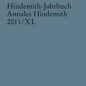 Schnäppchen Hindemith-Jahrbuch Band 40