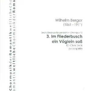 Kostenloser Versand Im Fliederbusch ein Vöglein saß op.25,3