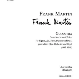 Angebot Golgatha für Soli, gem Chor und Orchester