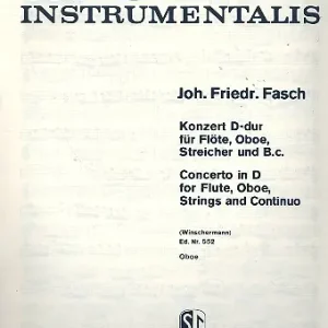 Top-Seller Konzert D-Dur für Flöte, Oboe, Streicher und Bc