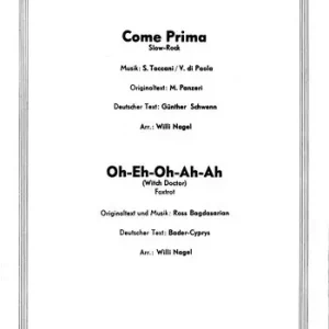 Top-Preis Come prima und Oh eh Oh ah ah: für