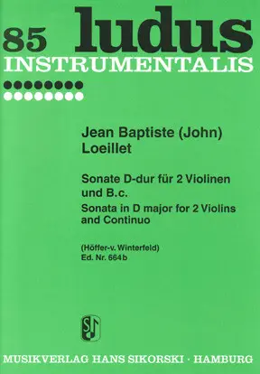 Neuheit Sonate Für 2 Violinen und Bc