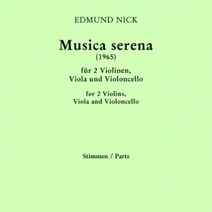 Musica serena (1965) für Streichquartett Sale